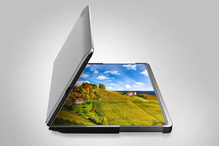The Flex Hybrid concept is aimed at laptops, folding and sliding out to expand display real estate from 10.5 inches to 12.4 inches