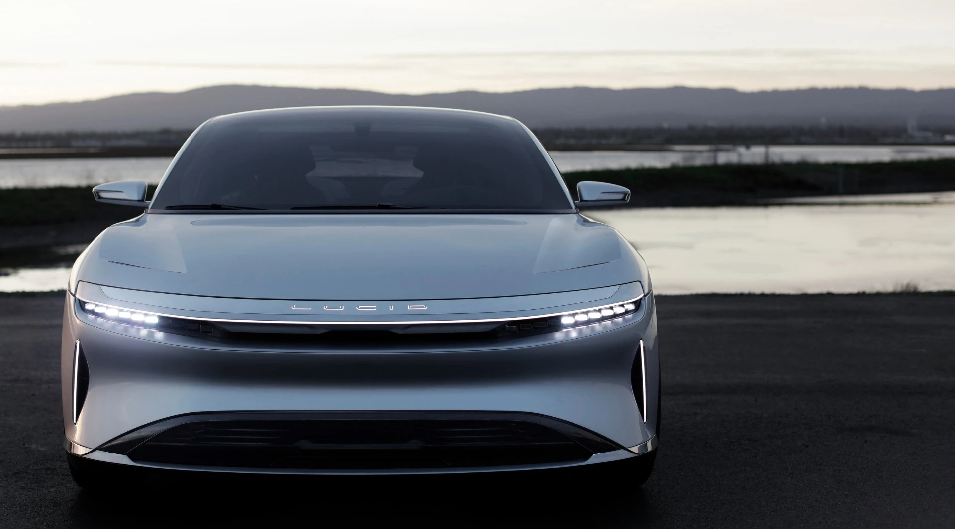 The Lucid Air certainly looks good from front on