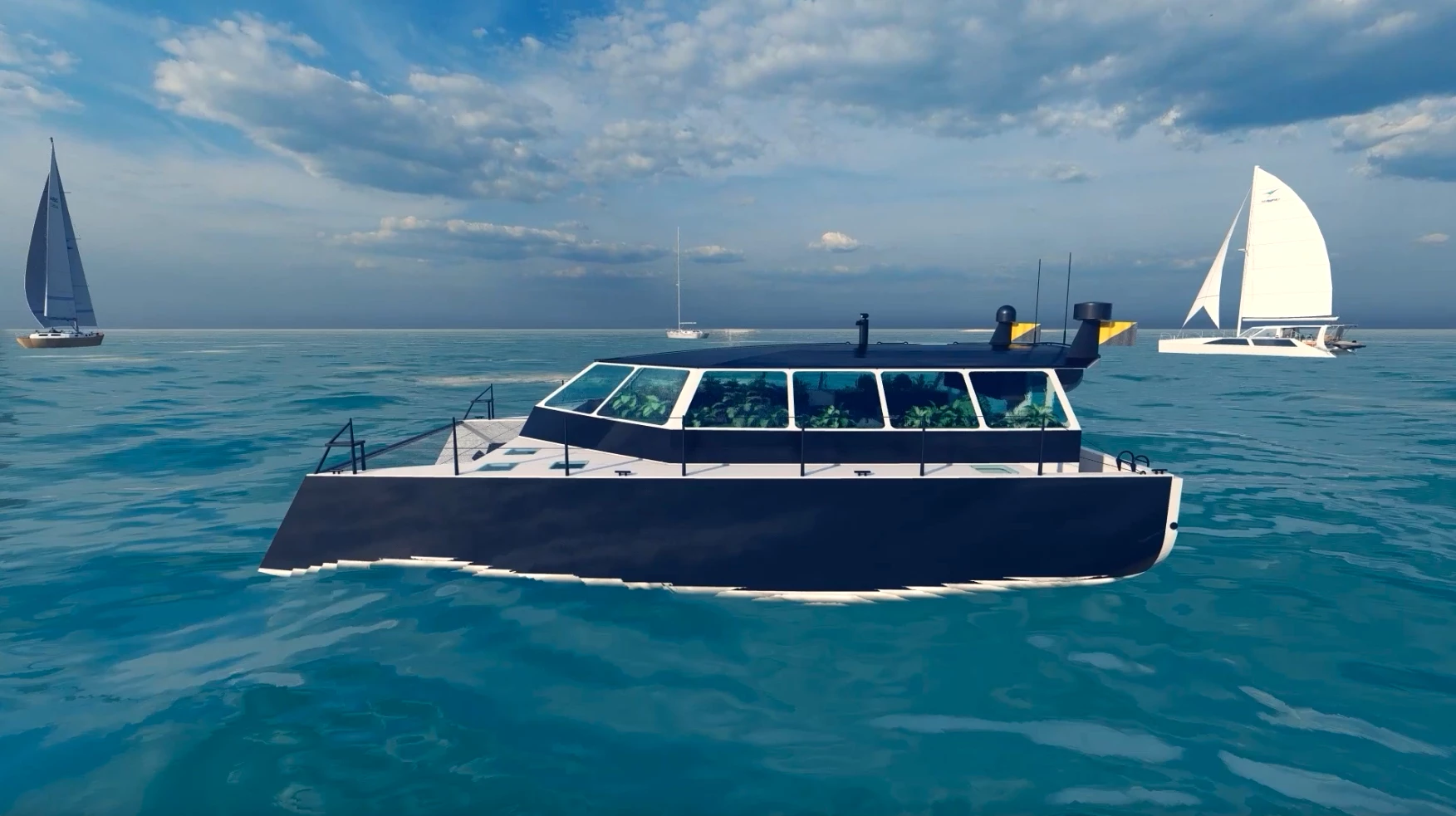 Sovereign Ships is working to pursue the Sphinx 40 catamaran as its first build