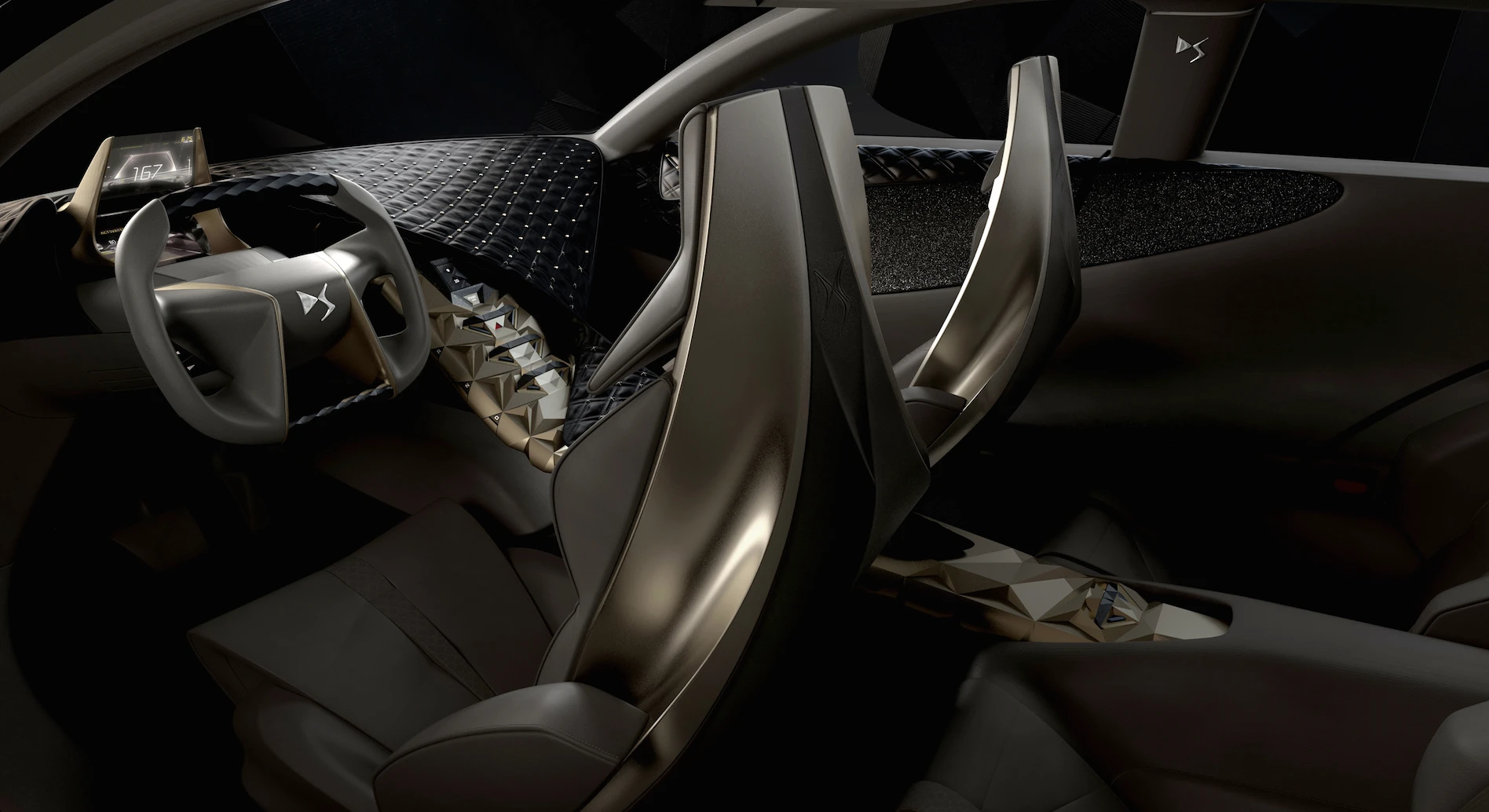 The car's center console