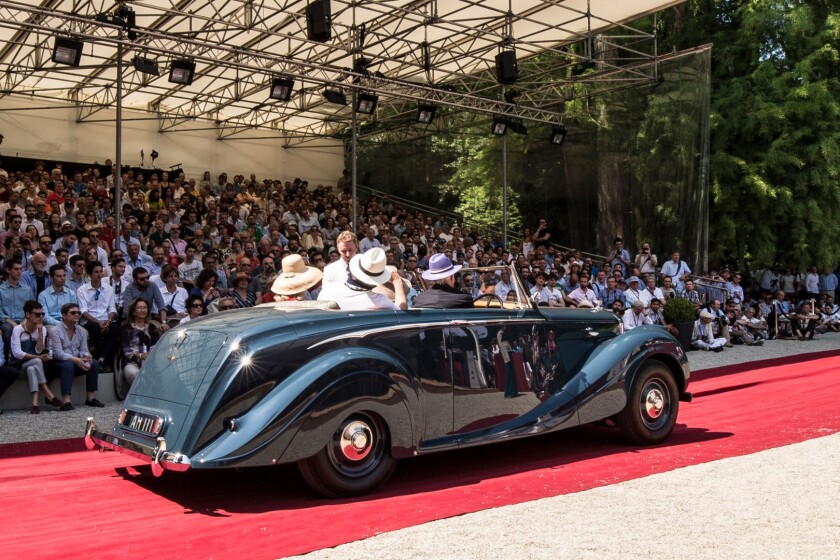 The "Mention of Honor" in Class D went to this 1947 Bentley Mk VI Drophead Coupé by H.J.Mulliner, owned by Norbert Seeger of Liechtentein.