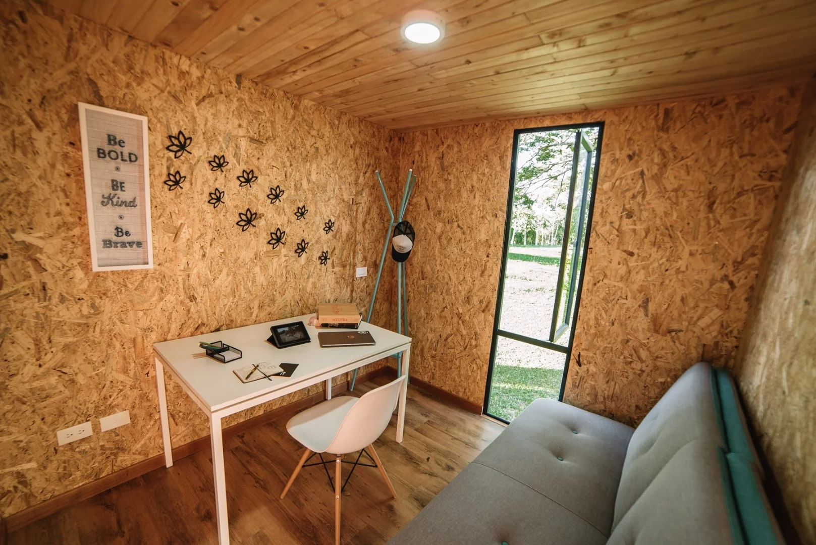 The VIMOB has pine ceilings