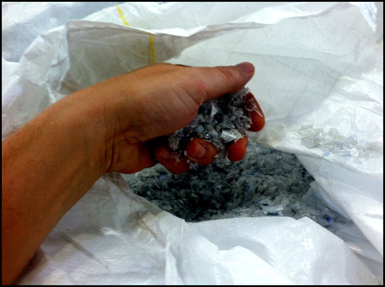 ECO Spin is made of recycled materials, the raw material for the airjet spun fiber of which the fabric is made