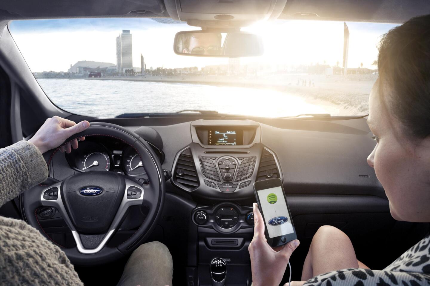 The AppLink allows approved smartphone applications to function via voice activation and vehicle controls