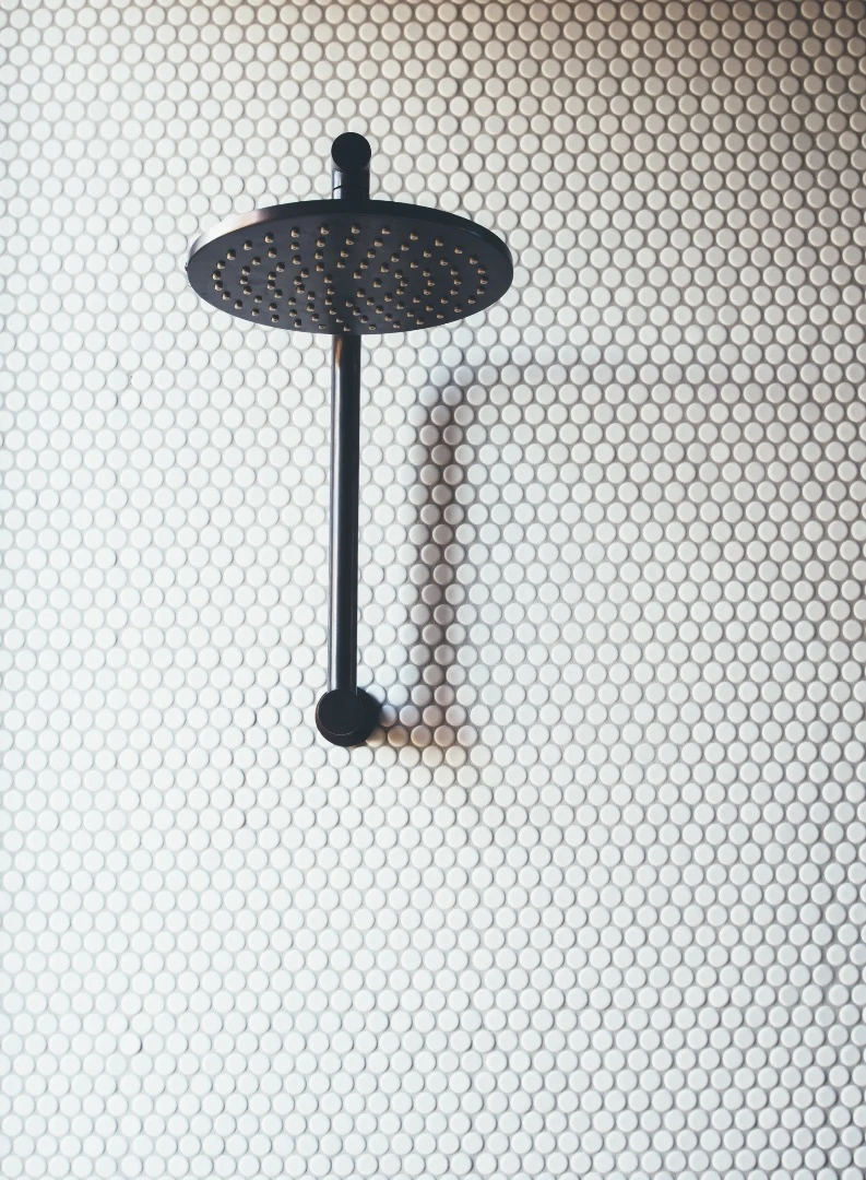 Closeup of Tinbeerwah House's shower