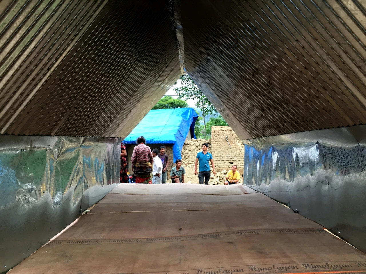 The prototype shelter took two days to build