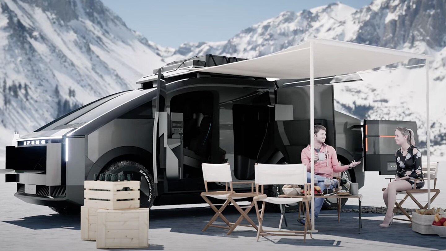 The Xpeng Modular ground vehicle carries five people and an aircraft. The SUV's built-in loading system offers the potential for it to be repurposed in minutes by loading a different module. Imagine an SUV capable of being fitted with a module that turned it into a luxury people carrier, mobile emergency medical clinic, glamper van with all mod cons, anything, and an almost unlimited power supply.
