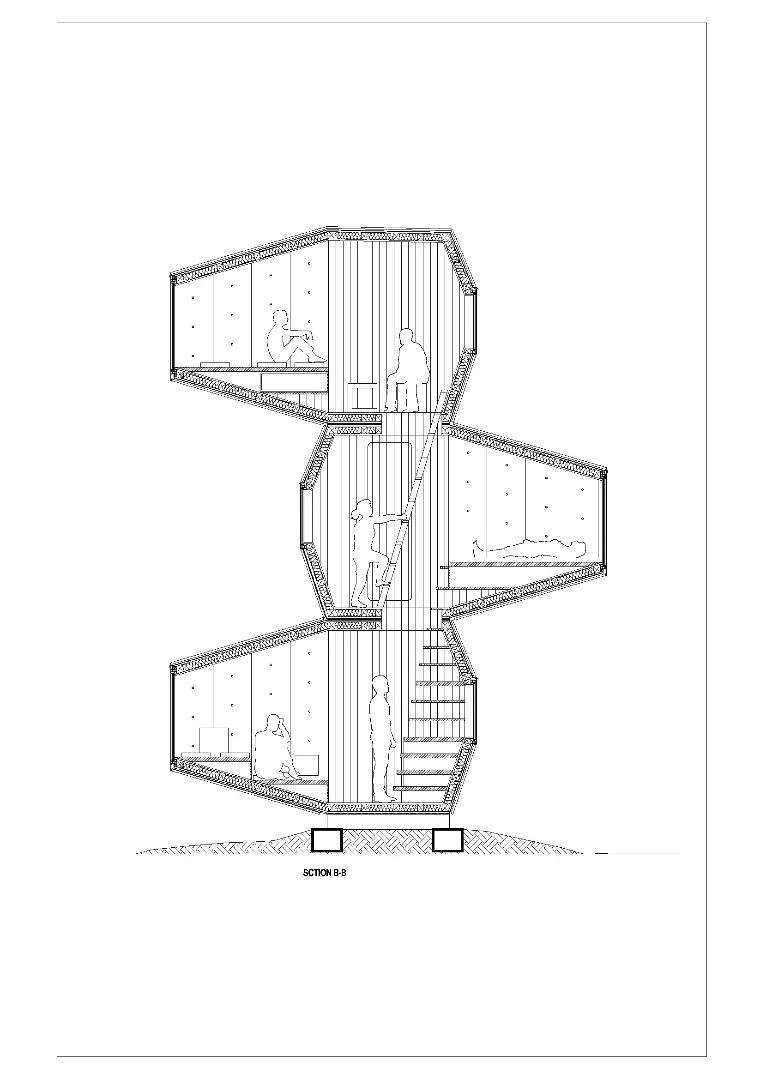 Architectural plan of the Living Unit on Ljubljana Castle