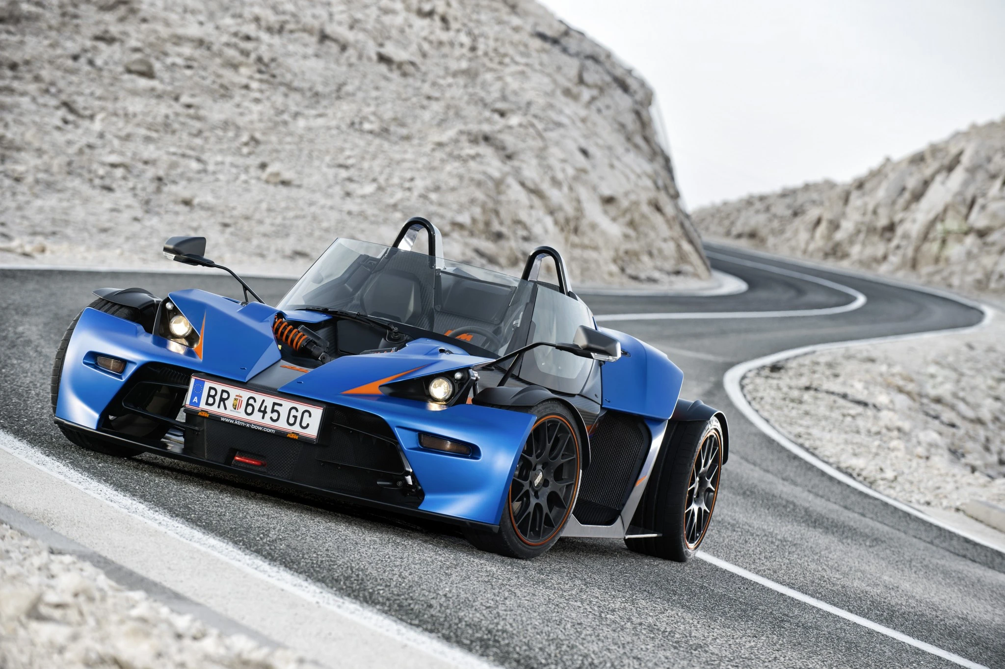 The KTM X-Bow GT takes 4.1 seconds to go from 0-100 km/h (62 mph)