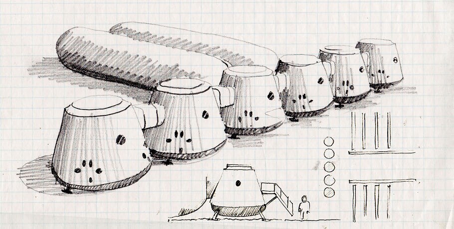 Sketch of the Mars One settlement. The company worked at this project in secret since January 2011 (Image: Mars One)