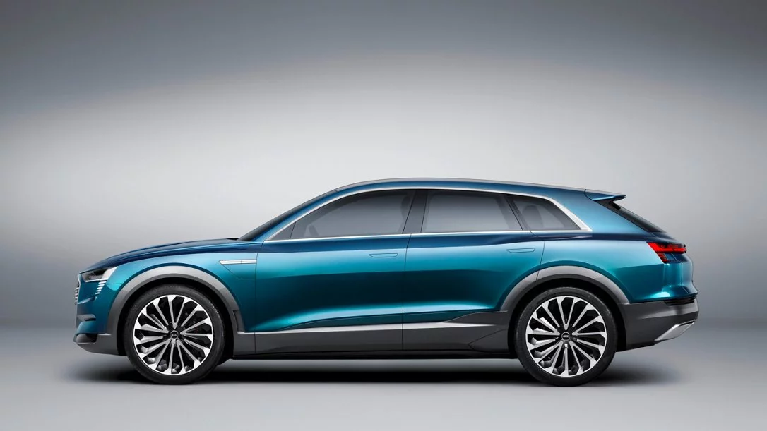 On big wheels, the e-tron almost looks like a big hatchback