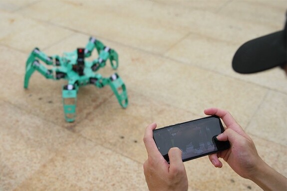 Along with being interesting to watch, the XR R1's six-legged gait allows it to move over uneven terrain