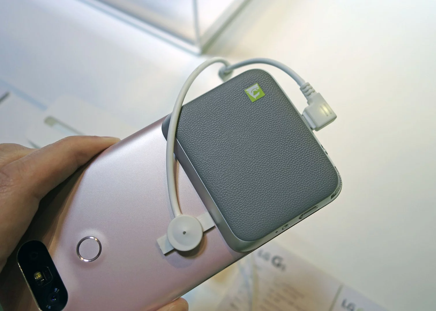 The LG Cam Plus add-on brings extra camera controls as well as more battery life