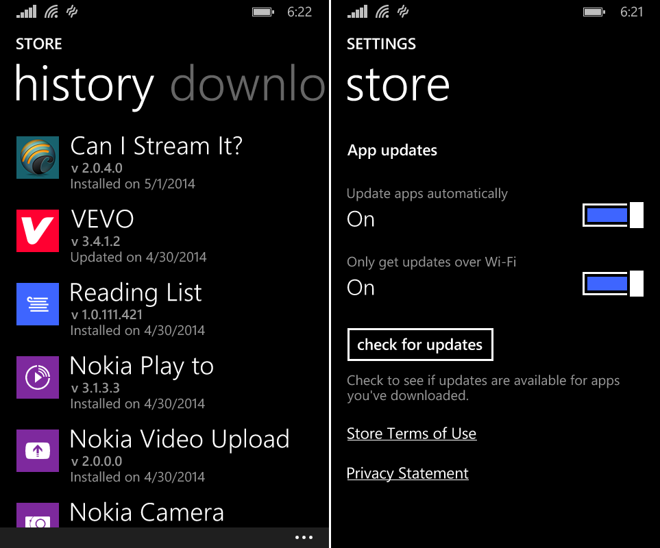 Apps are automatically updated by default