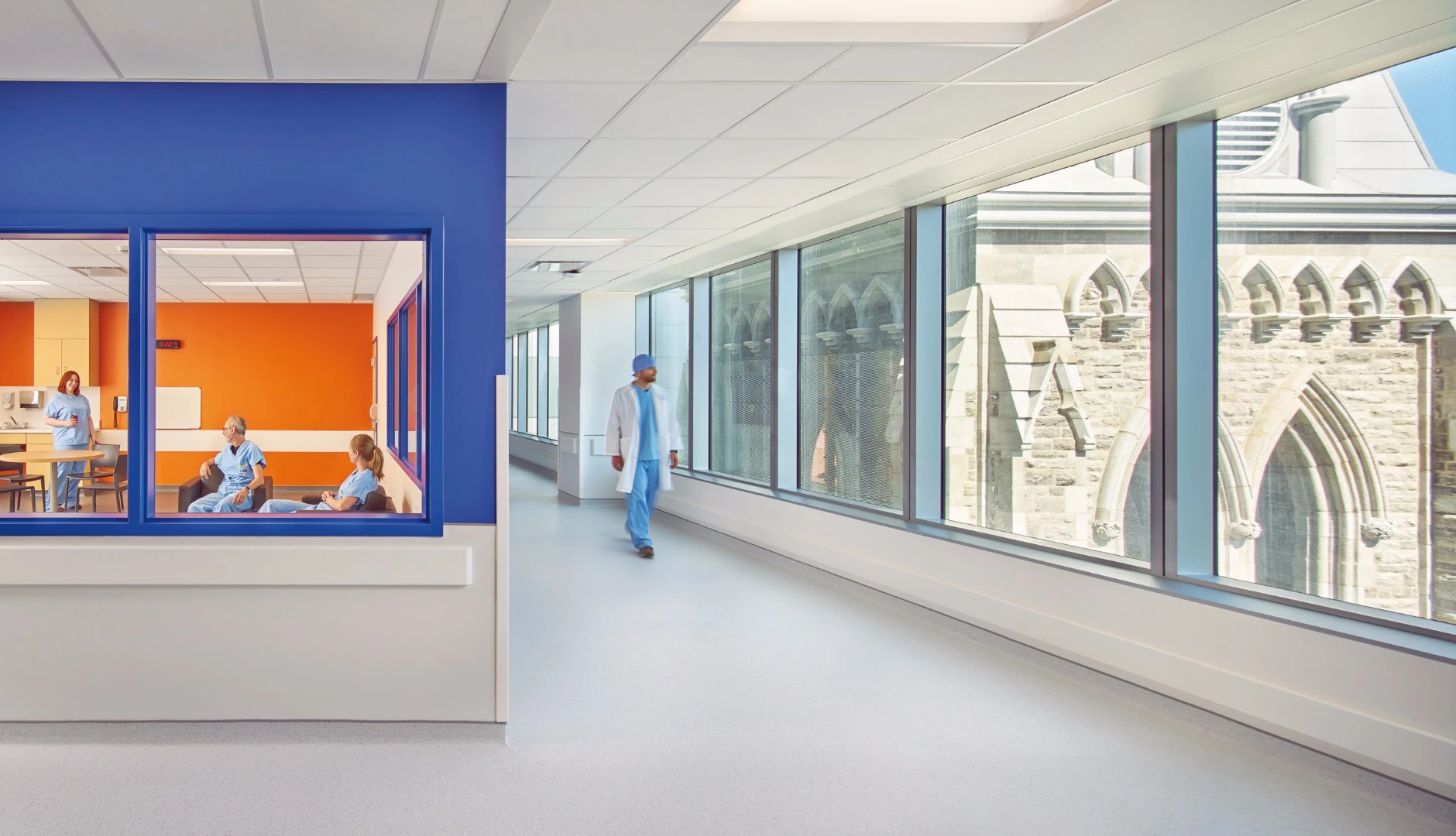 The inside of Canada's Centre Hospitalier de l'Université de Montréal took out the Health and Education category at the 2017 Inside Awards. By CannonDesign and NEUF architects