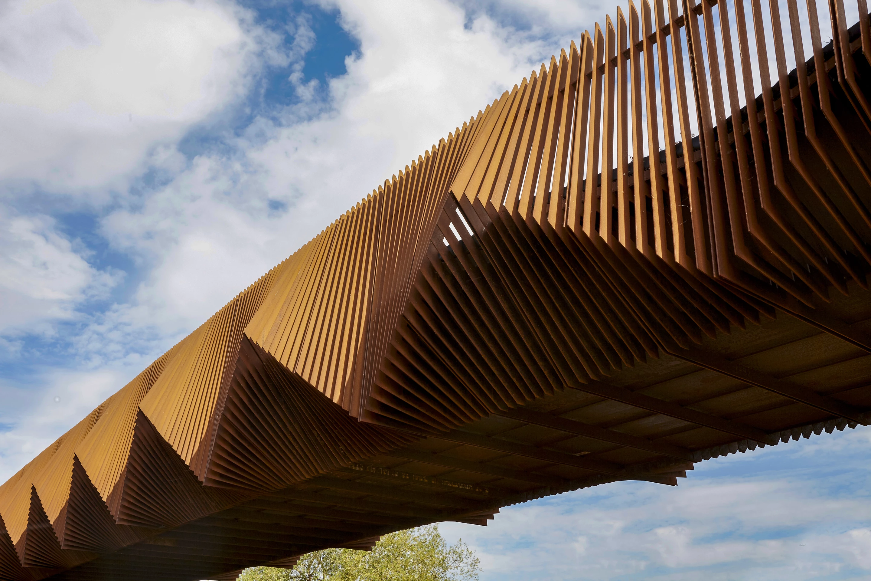 Leeds Footbridge was designed by Gagarin Studio and is located in Yorkshire