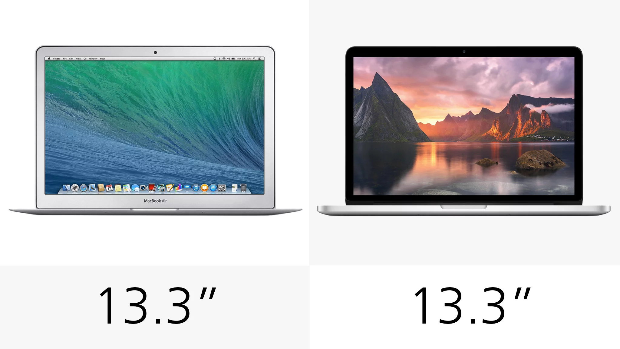 Both of the models we're looking at have 13.3-in displays