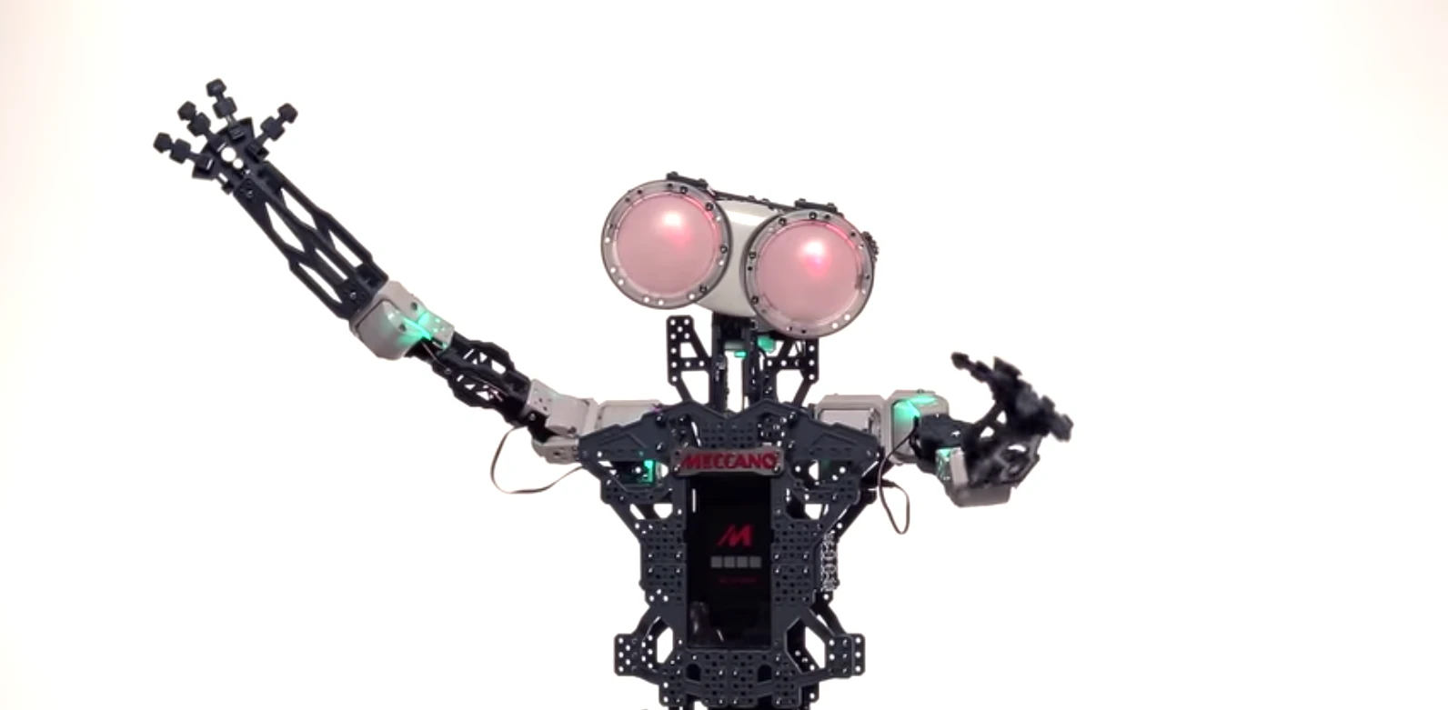The Meccano Meccanoid G15 KS is compatible with standard Meccano parts