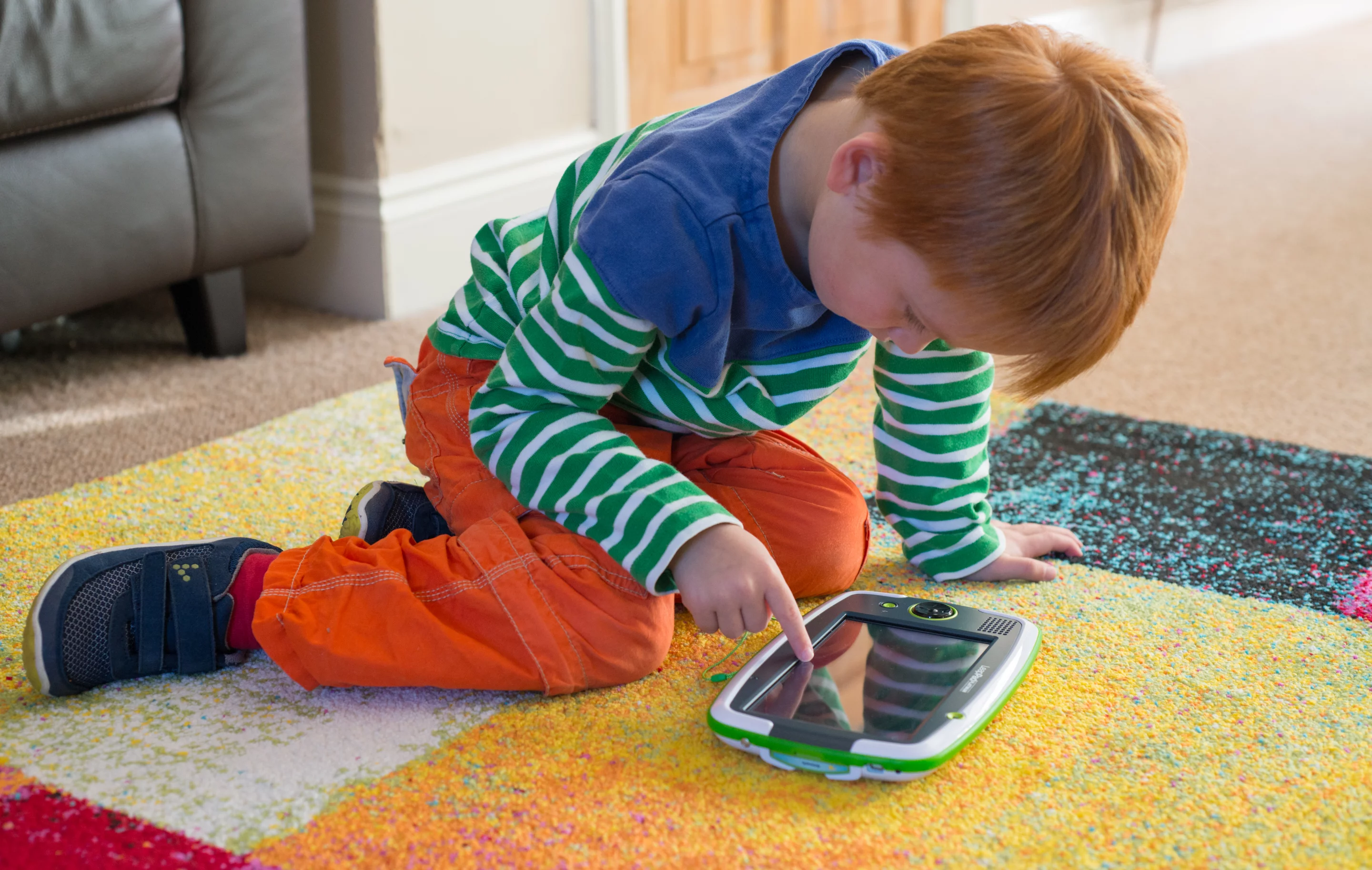 The LeapFrog LeapPad Platinum has a 7-inch capacitive touchscreen with a 1024 x 600 resolution