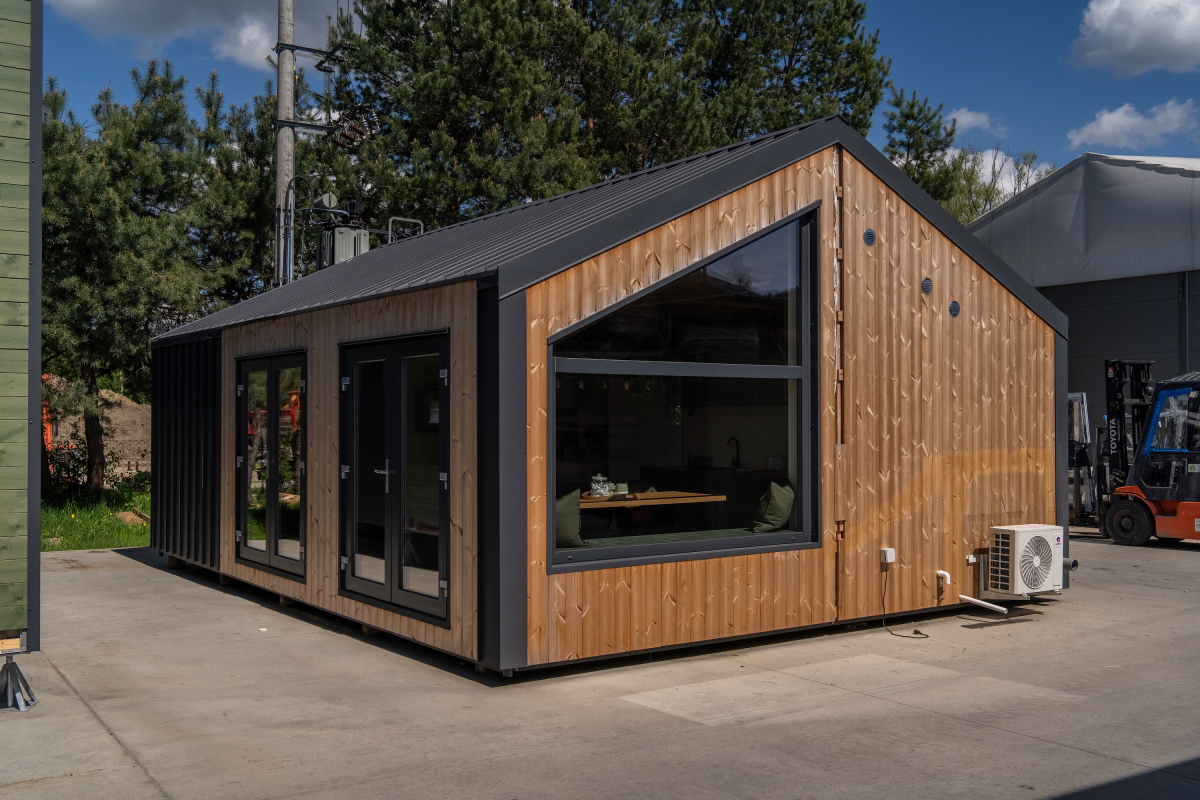 Modular tiny house gives up wheels for spacious small living