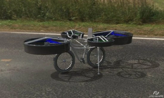A total of six rotors give the F-Bike the lift it needs