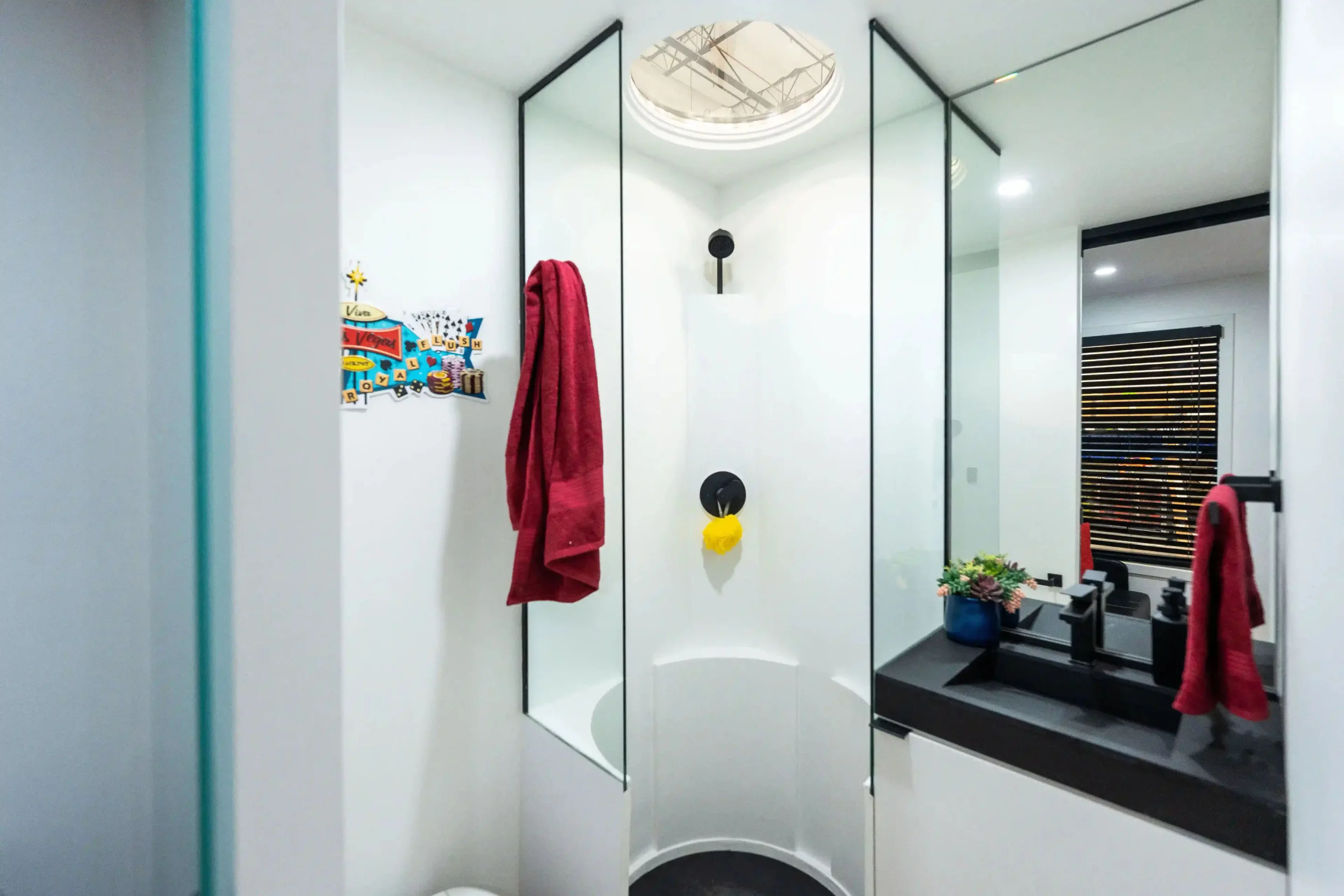 The shower, after seeing 6 ft+ tall (183cm+) Boxabl CEO Paolo Tiramani, might not work well for big guys and gals (like myself). It looked like a pretty tight squeeze