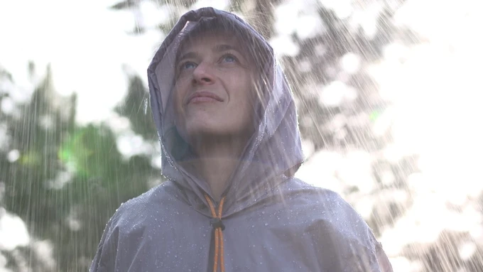 In addition to serving as a shelter, the Flying Tent works as a poncho