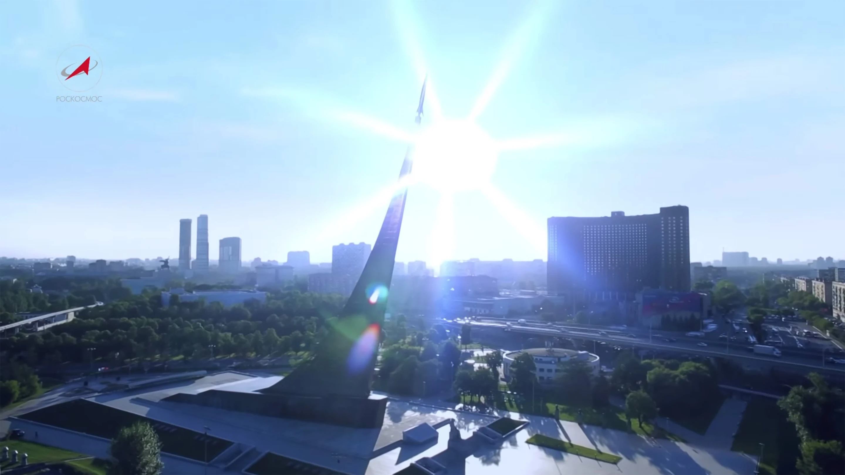 Roscosmos image showing the star Vega in place of the Sun (Image: TV Roskosmos)