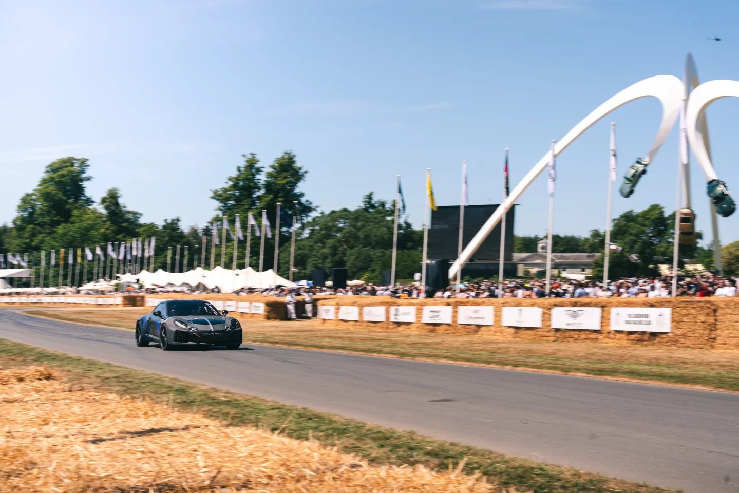 F1 star Pierre Gasly drove the Alpine Future up Goodwood’s famous hill for its first public outing