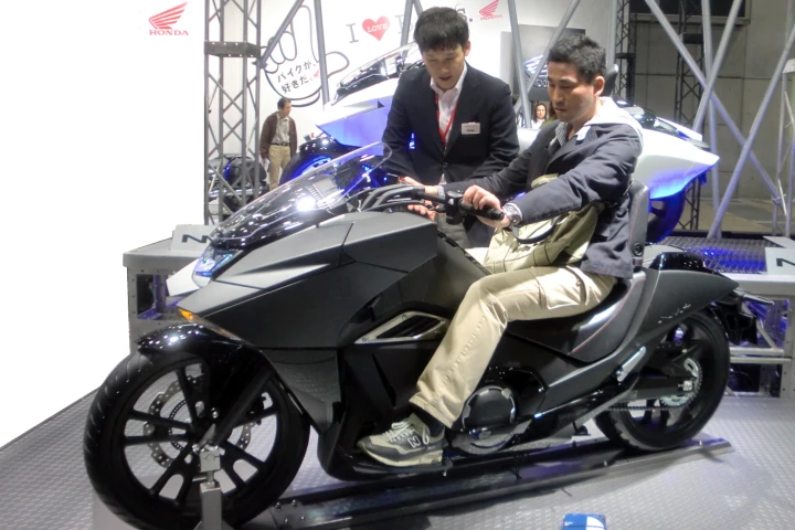 The Honda NM4-1 on display at the Tokyo Motorcycle Show(Photo: Stephen Clemenger)