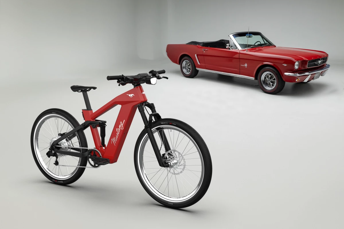 The Mustang ebike, along with the iconic sports car that inspired it