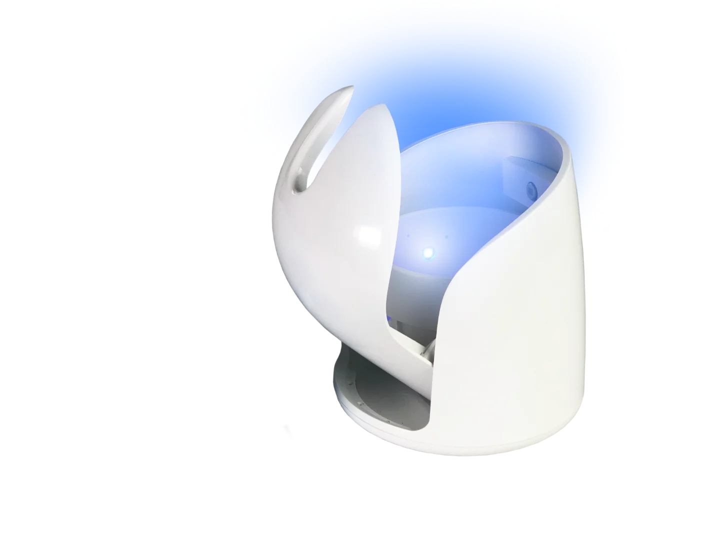 Lumi: self opening and closing toilet brush caddy