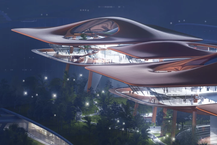The Cuntan International Cruise Centre features a futuristic overall design that's likened to alien creatures by MAD