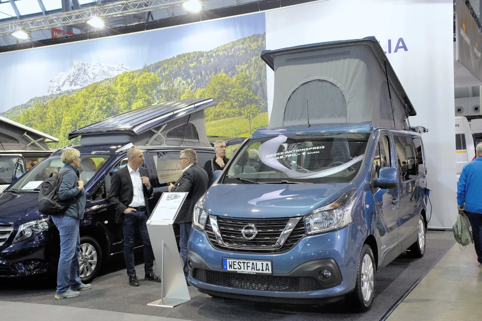 The van was selling for just under 48,800 euros at the show, but Westfalia's press release doesn't specify a retail price