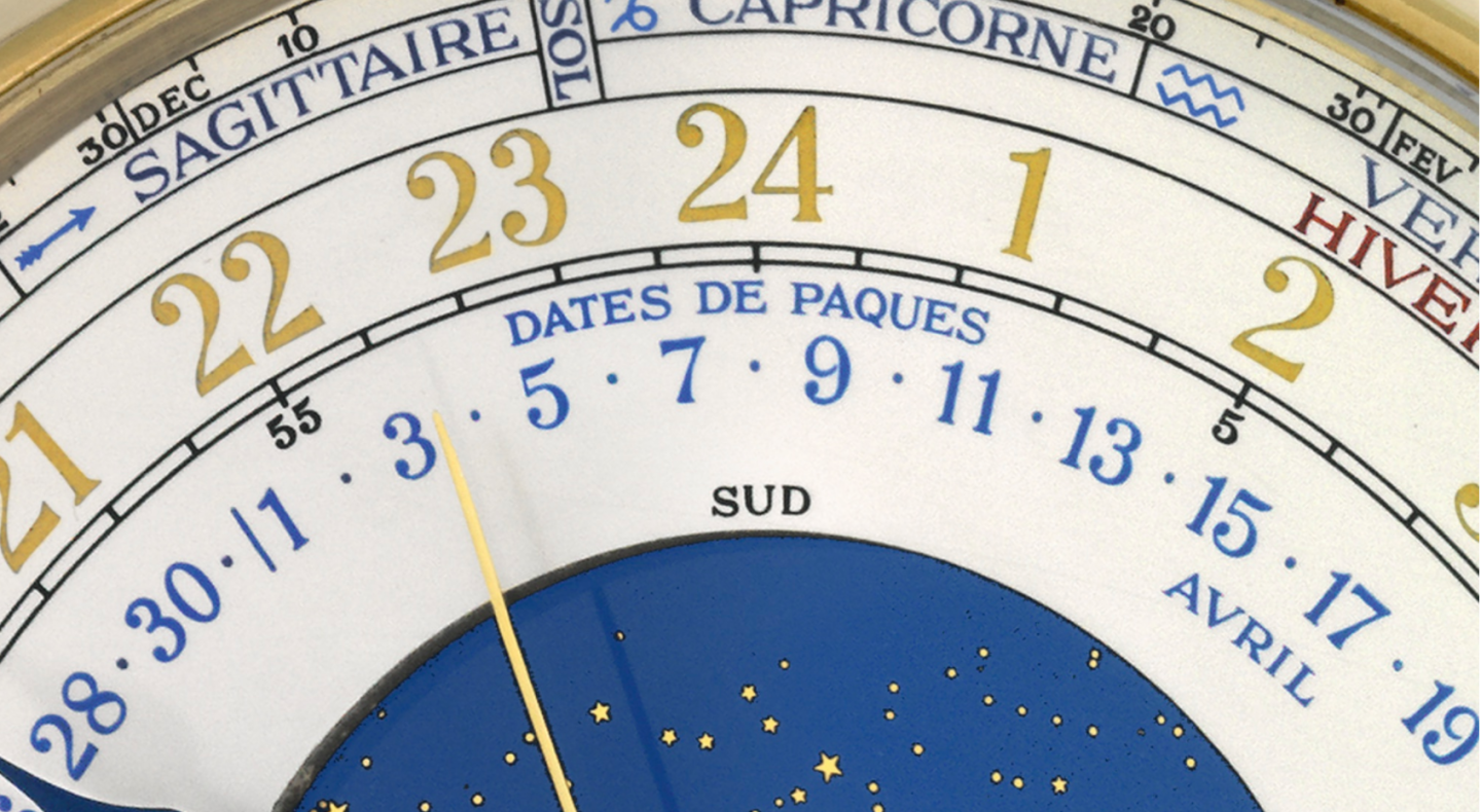 The Patek Philippe Calibre 89 showing the day readout