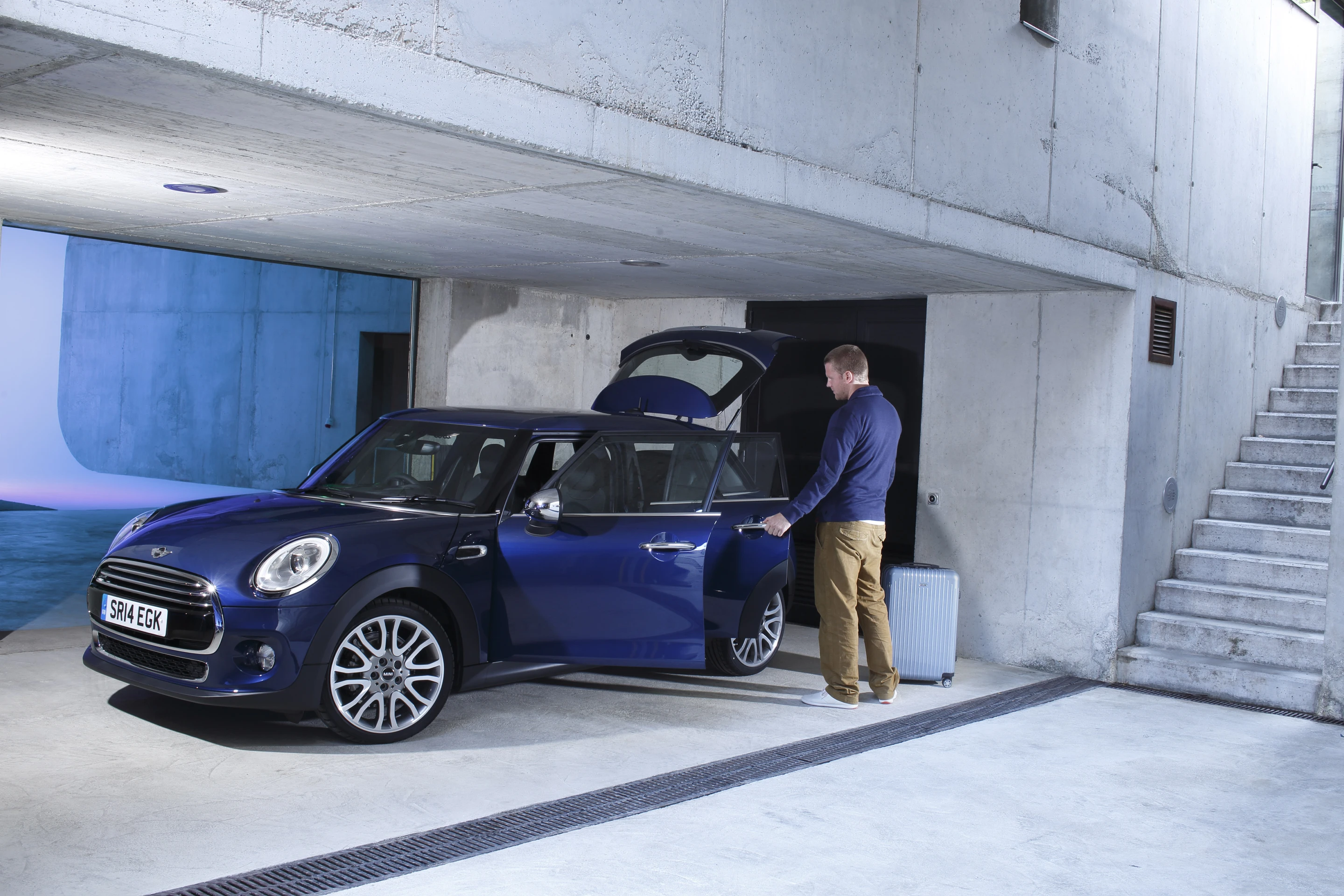 The 5-door Mini Cooper D has a 1.5 -liter engine
