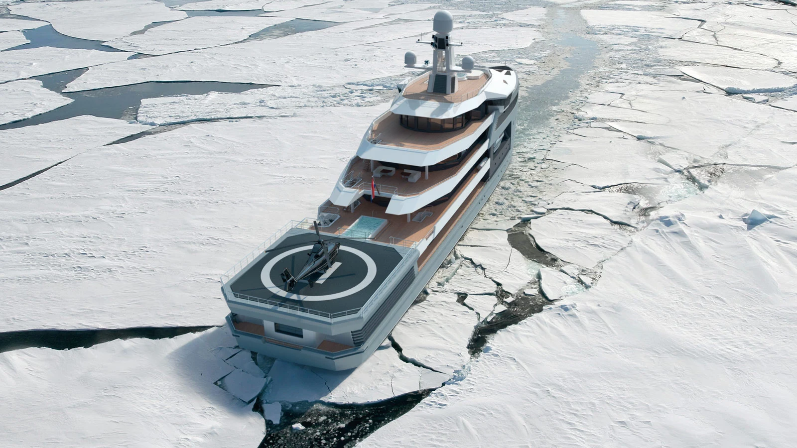 The SeaXplorer will have space for a helicopter, along with one or more rescue boats, dive support boats, Zodiacs, submersibles and personal watercraft