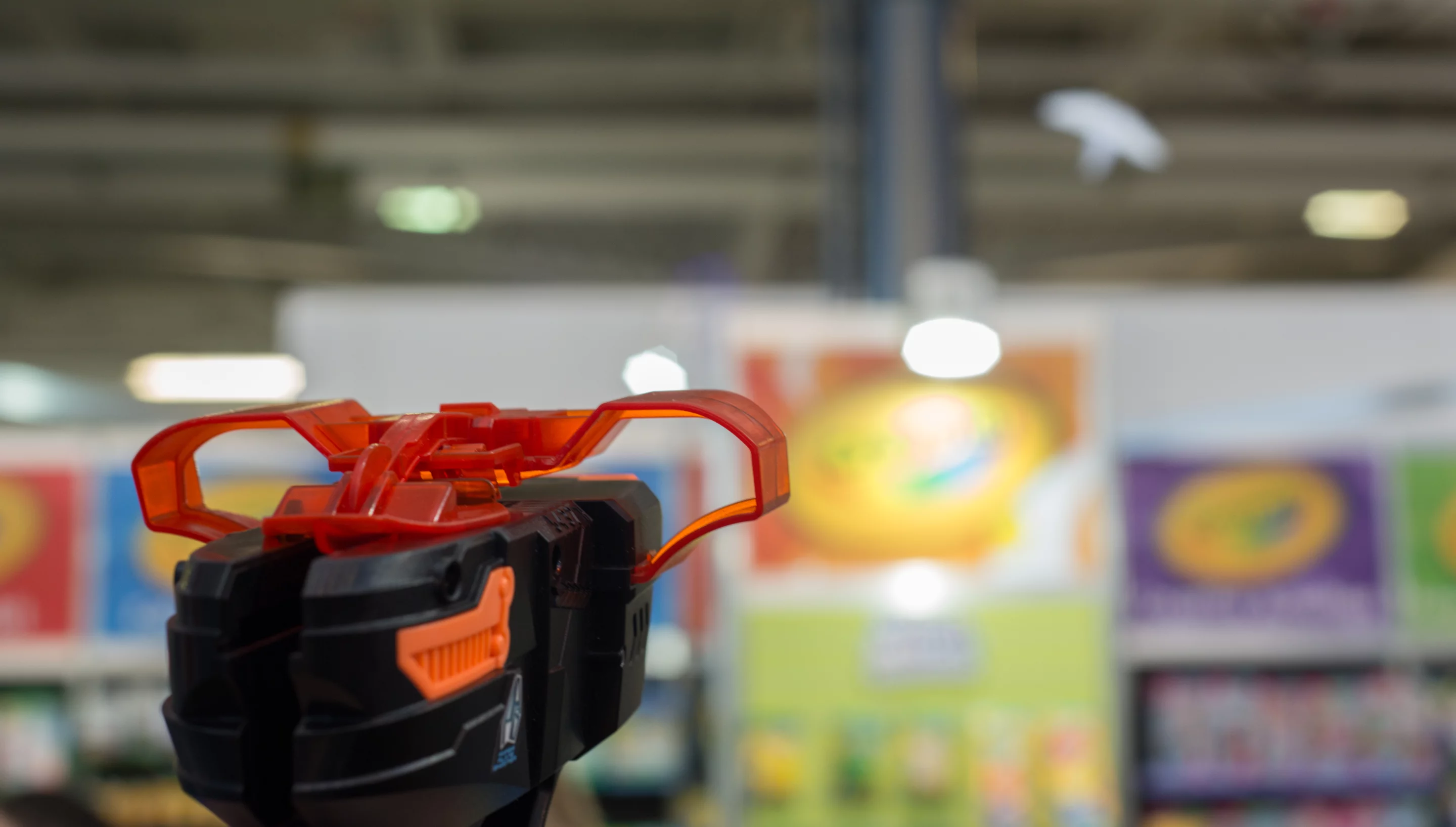 We used the Paper Plane Shooter to fire paper planes much farther than we could have thrown them