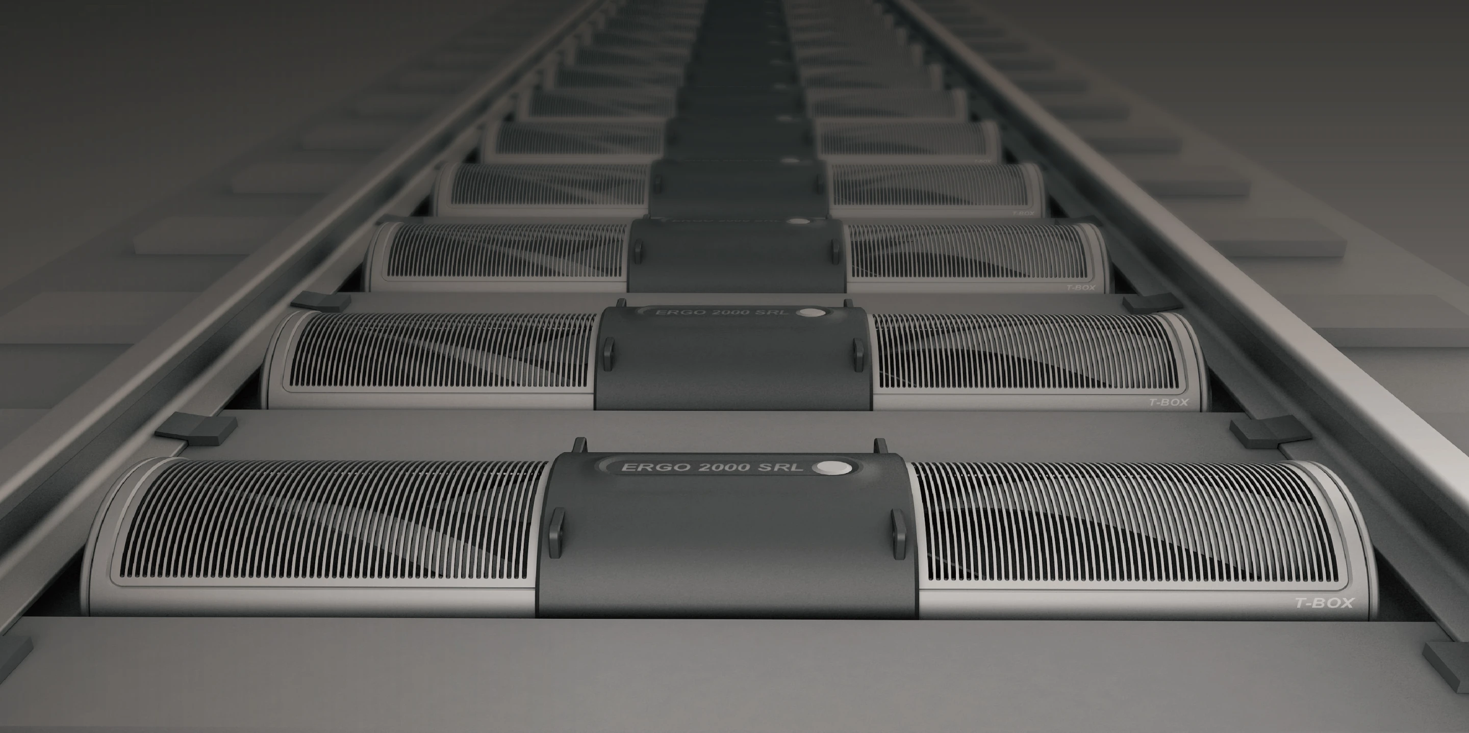 T-box devices would be placed between railway sleepers - with about 150 devices installed per kilometer