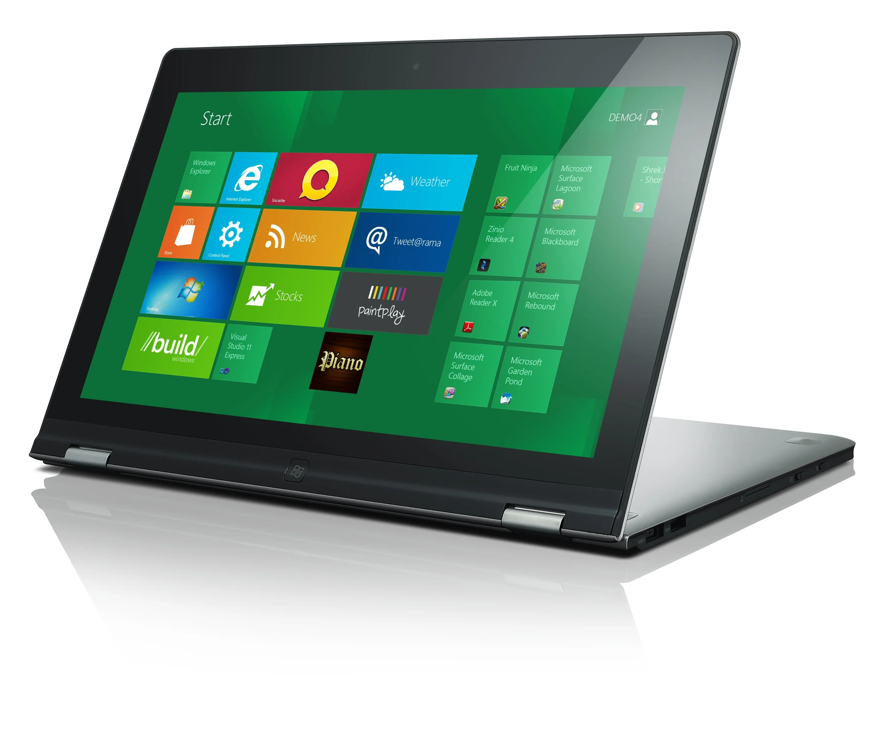 Lenovo has unveiled a new hybrid tablet/Ultrabook named YOGA which can also be positioned in stand mode for ease of viewing when reading or watching movies (Photo: Lenovo)