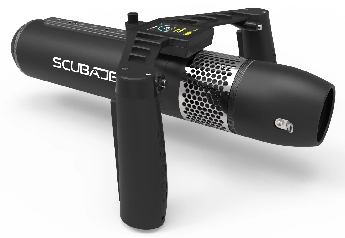 The Scubajet Pro can be equipped with either a 500- or 1,500-lumen LED spotlight