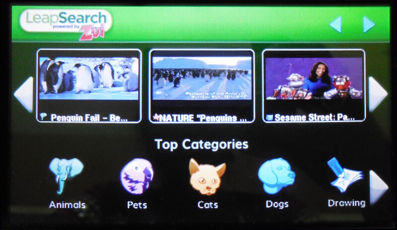 LeapSearch let's kids browse pre-approved videos and pictures on the web through wifi (Photo: Lakshmi Sandhana/Gizmag)
