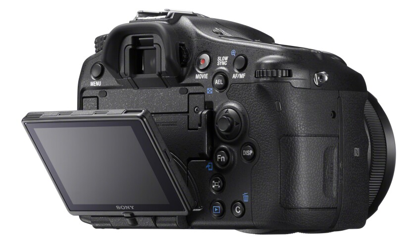 The Sony A77 II features a 3-way tiltable three-inch LCD monitor with 1,228k dots
