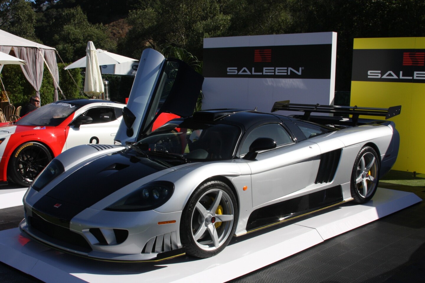 The Saleen S7 is a seven-only limited edition with the same aero package used to win Le Mans, and a 1500 hp twin-turbo 7 liter V8. Pricing starts at $1 million