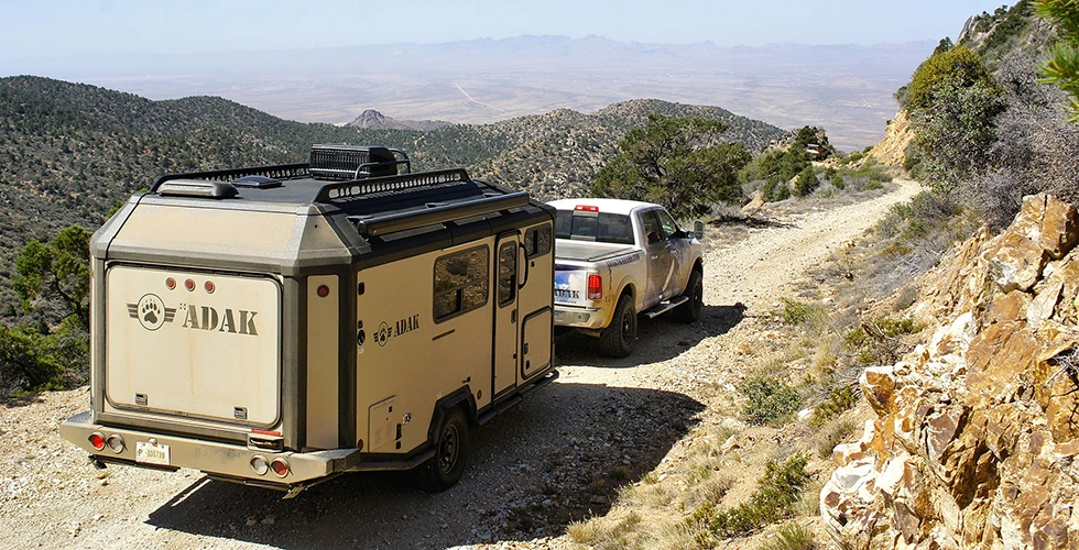 The ADAK Trailer has an aluminum chassis and bonded construction