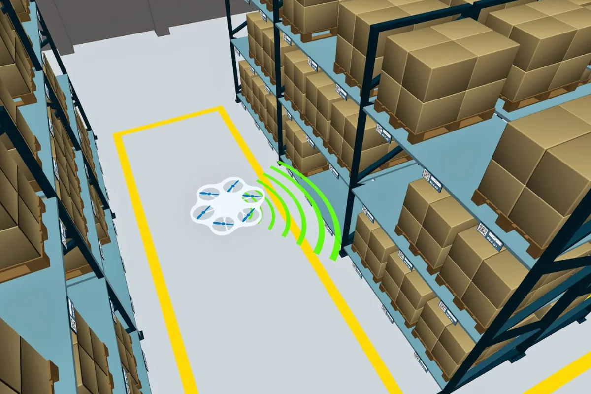 The autonomous flying robot will soon be capable of independent navigation and inventory administration (Image: Fraunhofer IML)