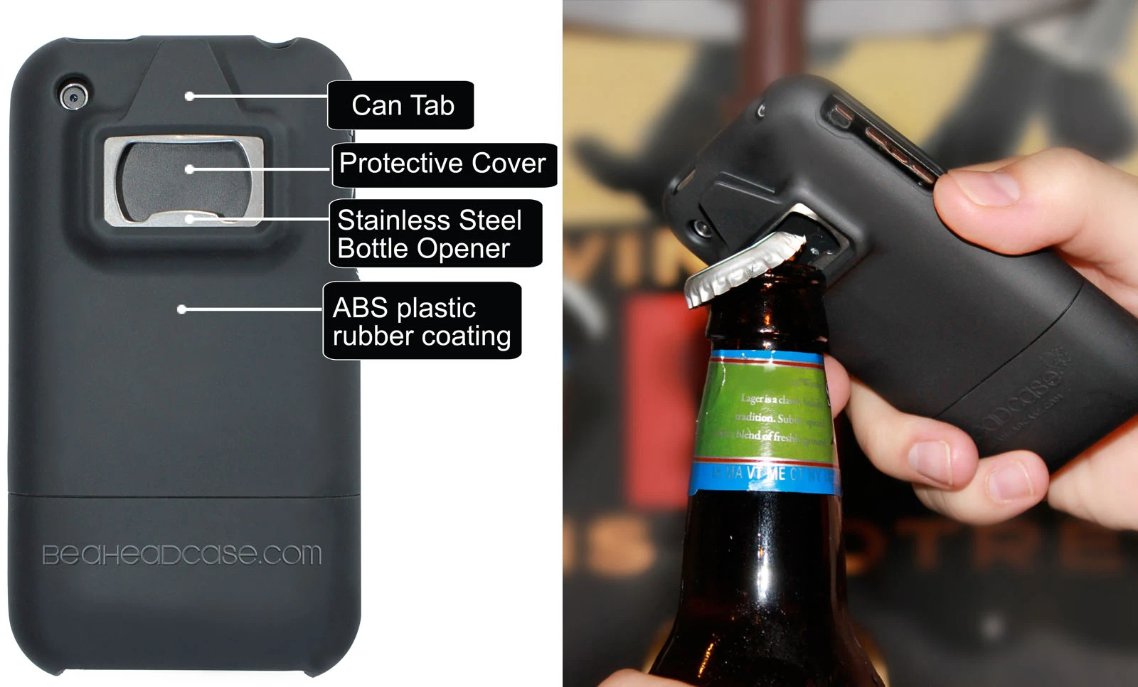 Be HeadCase is a bottle opener-equipped iPhone case, that comes with an app that keeps count of how many bottles you've opened