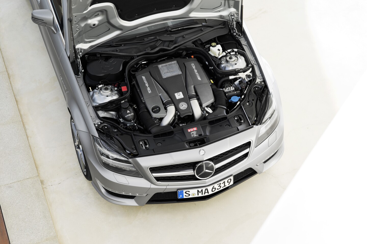 The Mercedes-Benz CLS 63 AMG Shooting Brake boasts an AMG 5.5-liter V8 biturbo engine