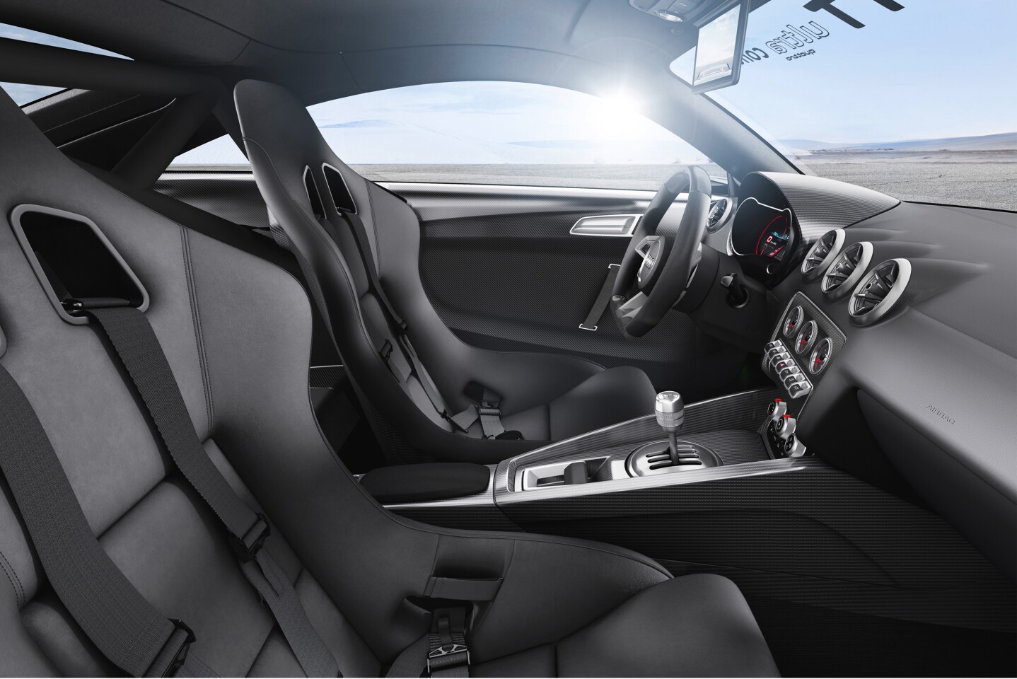 The TT Ultra Quattro's interior remained relatively untouched