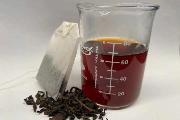 In a recent study, tea leaves were found to take up heavy metal ions from their own brewing water